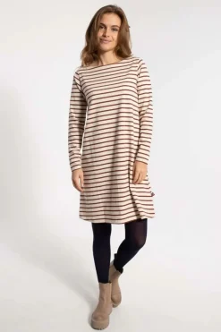 Danenassau Dress Chalk/Red Wine