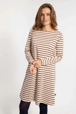 Danenassau Dress Chalk/Red Wine