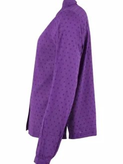 Danenovember Cotton Dot Shirt Purple