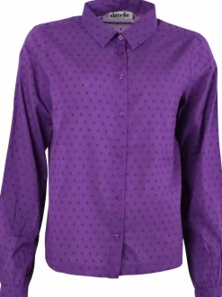 Danenovember Cotton Dot Shirt Purple
