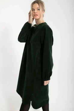 Danepalette Cord Stretch Dress Deep Forest