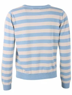 Danepearly Pearl Knit Sweater Lt Blue/Chalk