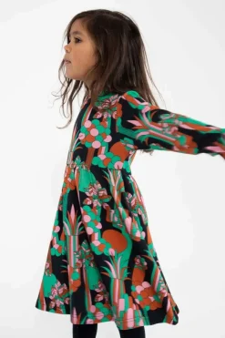 Danepopsicle Interlock Dress Black Flowforest