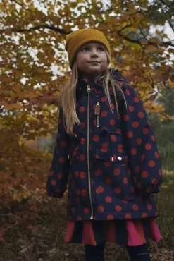 Danerose Winter Jacket Dark Navy/Dark Rust Dots