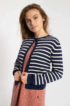 Danesaga Cardigan Dk Navy/Chalk