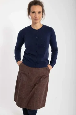 Danesaga Hole Knit Cardigan Dk Navy