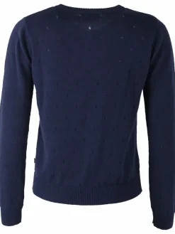 Danesaga Hole Knit Cardigan Dk Navy