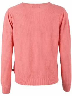 Danesaga Pearl Knit Cardigan Coral
