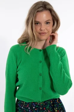 Danesaga Pearl Knit Cardigan Green