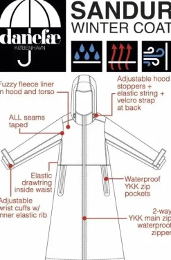 Danesandur Winter Coat Brick