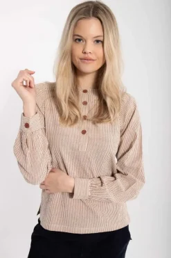 Danesanna Poplin Shirt Brick/Chalk