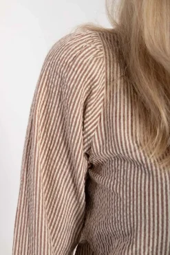 Danesanna Poplin Shirt Brick/Chalk