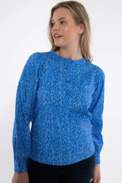 Danesanna Poplin Shirt Cold Blue/Chalk Oats