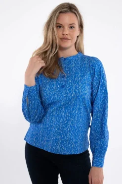 Danesanna Poplin Shirt Cold Blue/Chalk Oats