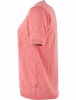 Danesilver Hole Knit Tee Coral