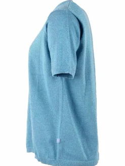 Danesilver Sweater Glitter Tee Light Blue Glitter