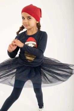 Danesparkle Skirt Navy Glitter