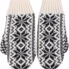 Danestay Warm Wool Mittens White/Dk Grey