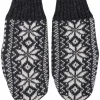 Danestay Warm Wool Mittens Dk Grey/White