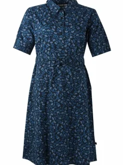 Danesusanne Poplin Dress Marine/Cold Blue Fleurie