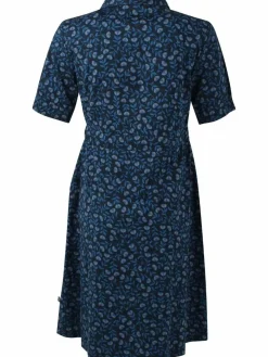 Danesusanne Poplin Dress Marine/Cold Blue Fleurie