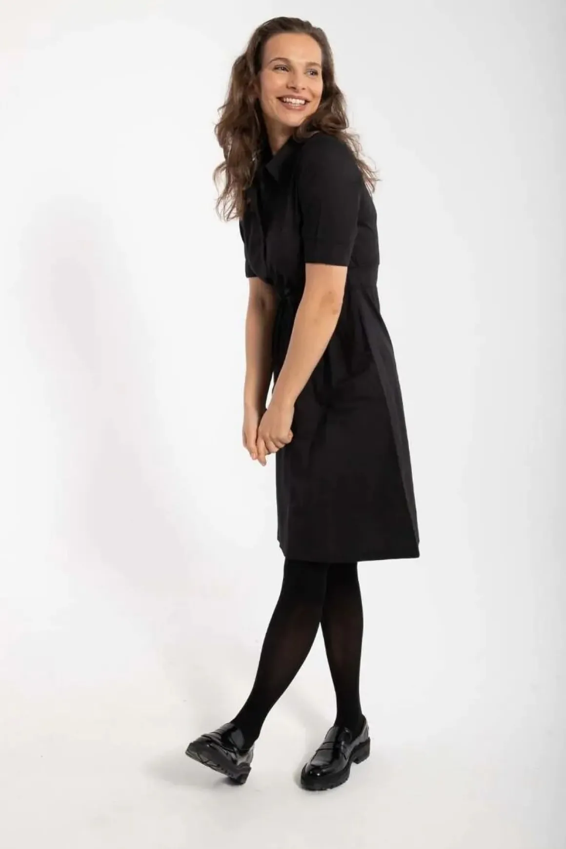 Danesusanne Poplin Dress Black