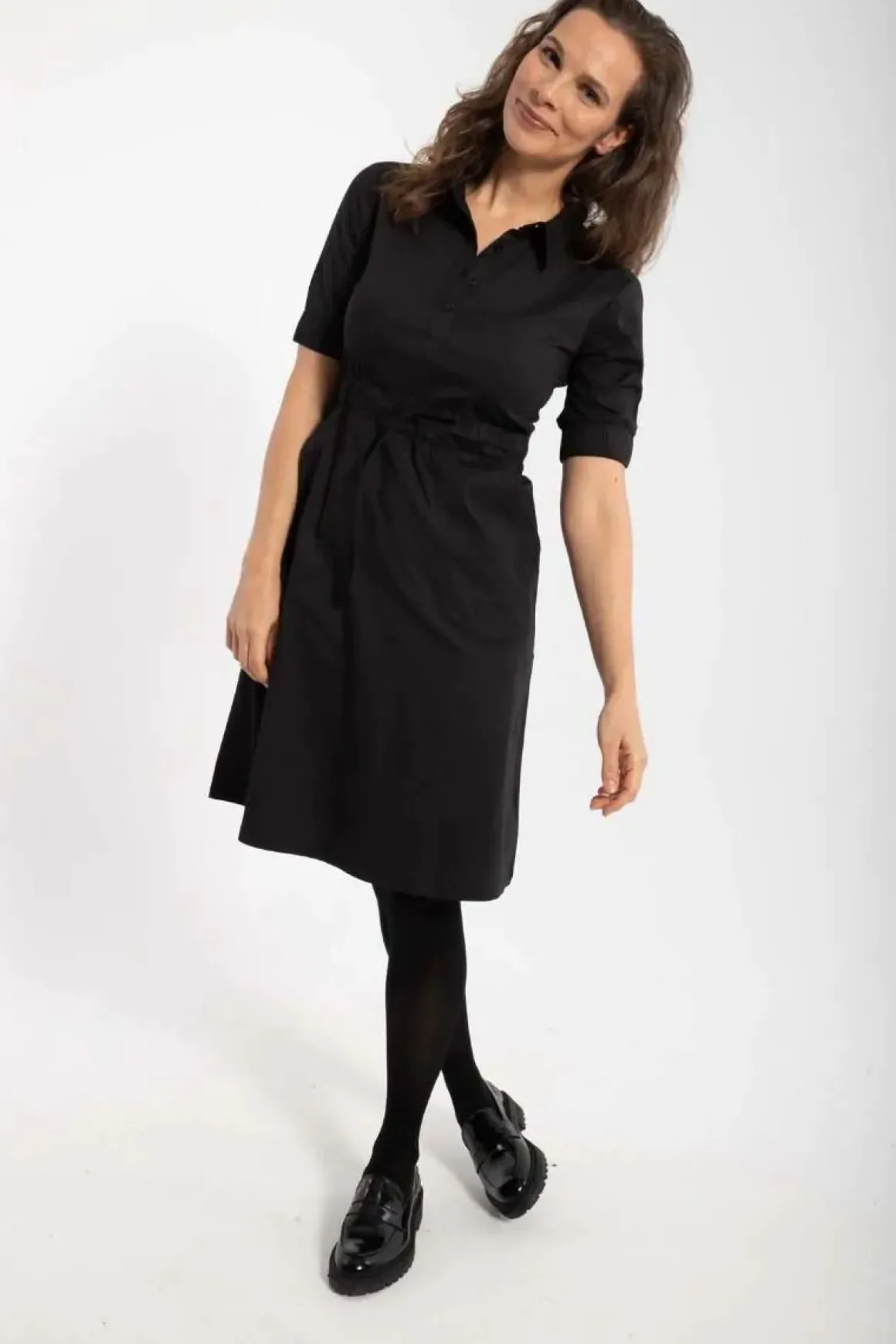 Danesusanne Poplin Dress Black