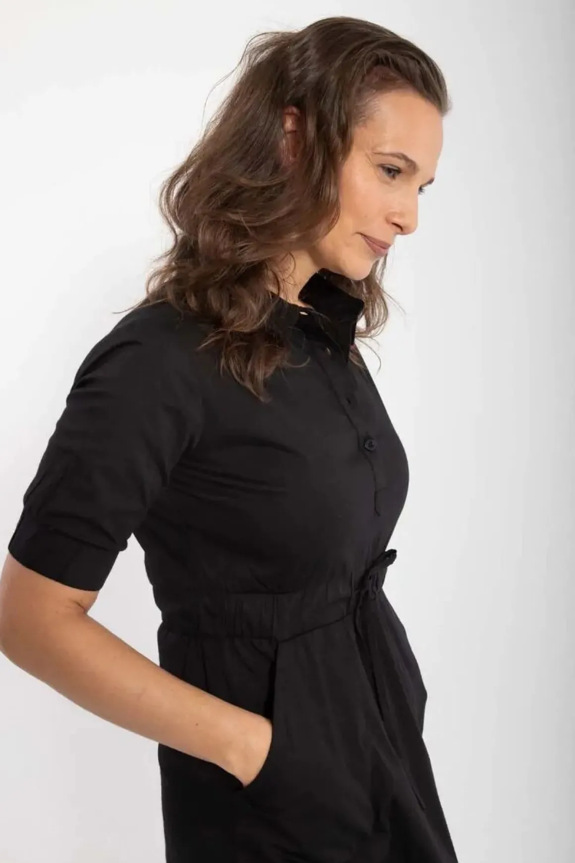 Danesusanne Poplin Dress Black