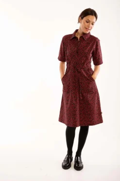 Danesusanne Poplin Dress Black Fleurie