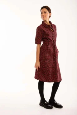 Danesusanne Poplin Dress Black Fleurie