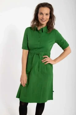 Danesusanne Poplin Dress Warm Khaki