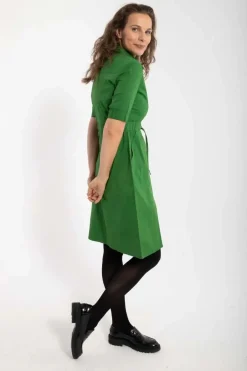Danesusanne Poplin Dress Warm Khaki
