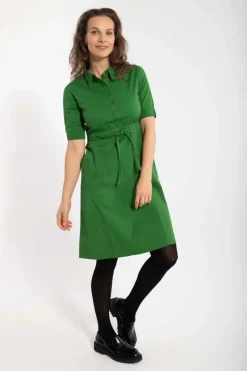 Danesusanne Poplin Dress Warm Khaki