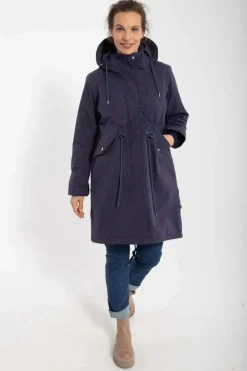 Danesvaneke Plaid Winter Parka Marine/Black/Redwine