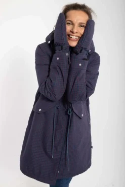 Danesvaneke Plaid Winter Parka Marine/Black/Redwine