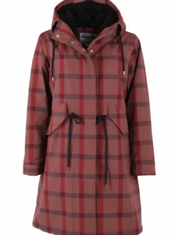 Danesvaneke Plaid Winter Parka Beige Rose/Dark Navy/Redwine