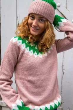 Danetop Beanie Powder Rose/Green