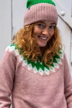 Danetop Beanie Powder Rose/Green