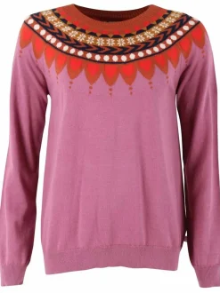 Danetrusty Cotton Knit Sweater Old Rose