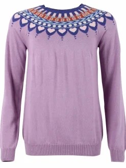 Danetrusty Cotton Knit Sweater Soft Viola