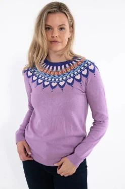 Danetrusty Cotton Knit Sweater Soft Viola