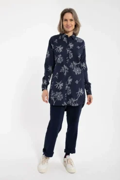 Danetulip Poplin Tunika Dk Navy/Chalk Hemlock