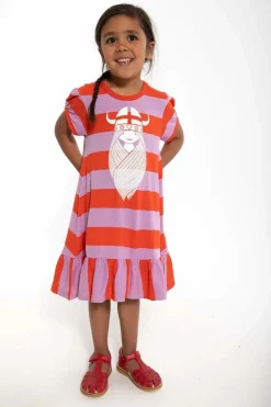 Danevesterbro Dress Bright Red/ Soft Viola Freja