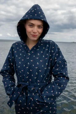 Daneviking Robe Navy Mini Flower