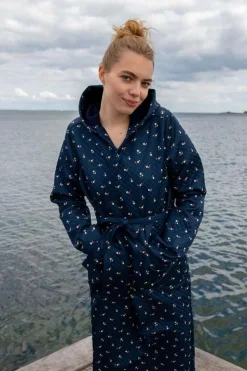 Daneviking Robe Navy Mini Flower