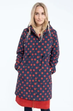 Danflora Winter Parka Dark Navy/Dark Rust Dots
