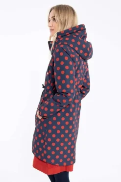 Danflora Winter Parka Dark Navy/Dark Rust Dots