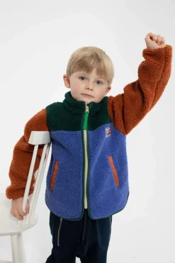 Danodder Fleece Jacket Dark Duck/Royal Blue/Rust