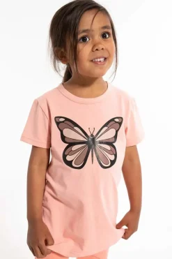 Dyrgrowl T Soft Pink Sommerfugl