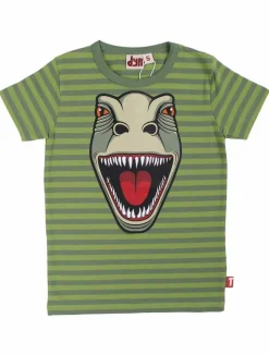 Dyrgrowl Tee Aop/Strib Army/Olive T-Rex